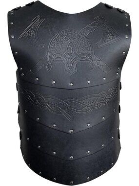 Medieval Knight Faux Leather Chest Armor - Retro Viking LARP/Cosplay Costume